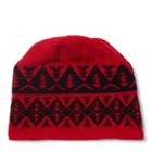 Polo Ralph Lauren Geometric Wool-blend Beanie Red/black