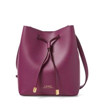 Ralph Lauren Debby Ii Drawstring Bag Eggplant/taupe