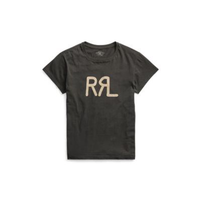 Ralph Lauren Rrl Cotton T-shirt Faded Black Canvas