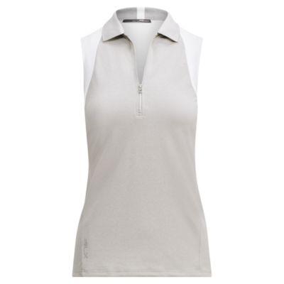 Ralph Lauren Piqu Racerback Polo Shirt Grey/white