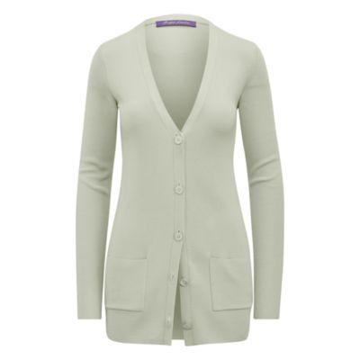 Ralph Lauren Merino-silk V-neck Cardigan Vintage Celadon