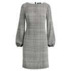 Ralph Lauren Glen Plaid Shift Dress Ivory/black 8p
