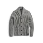 Ralph Lauren Waffle-knit Cotton Cardigan Dark Vintage Heather