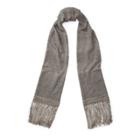 Ralph Lauren Felted Rugby-striped Scarf Concrete Heather