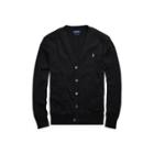Ralph Lauren Cotton V-neck Cardigan Polo Black