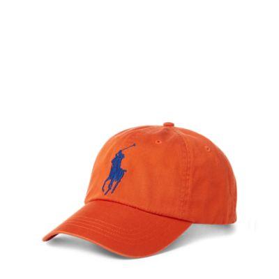 Ralph Lauren Big Pony Cotton Cap College Orange
