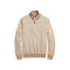Ralph Lauren Cotton Half-zip Sweater Oatmeal Tuck