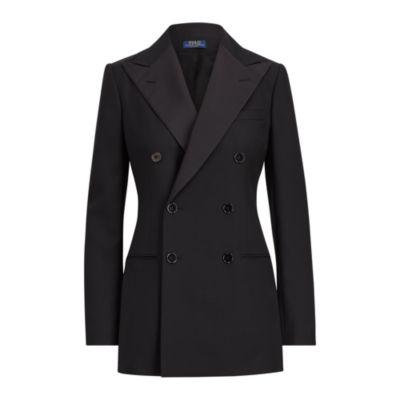 Ralph Lauren Double-breasted Wool Blazer Black