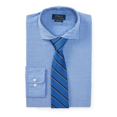 Ralph Lauren Classic Fit Herringbone Shirt 2283 Herring Blue