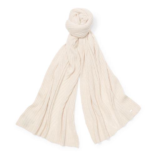 Ralph Lauren Lauren Rib-knit Wool-blend Scarf Sandpiper Hthr