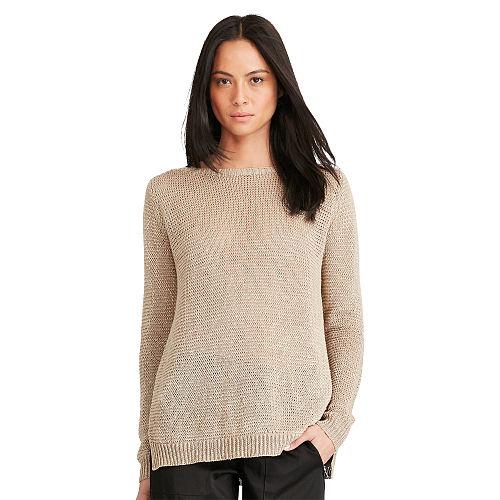 Polo Ralph Lauren Linen Boatneck Sweater Natural