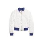 Ralph Lauren Juliet Twill Bomber Jacket Washed White