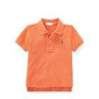 Ralph Lauren Cotton Mesh Polo Shirt True Orange Heather 3m