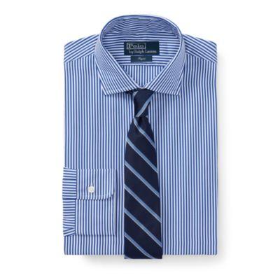 Ralph Lauren Regent Striped Dress Shirt Royal/white