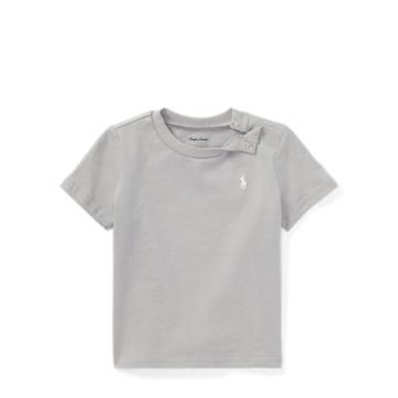 Ralph Lauren Cotton Jersey Crewneck T-shirt Soft Grey 24m