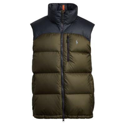 Ralph Lauren Water-repellent Down Vest Polo Black/dark Loden