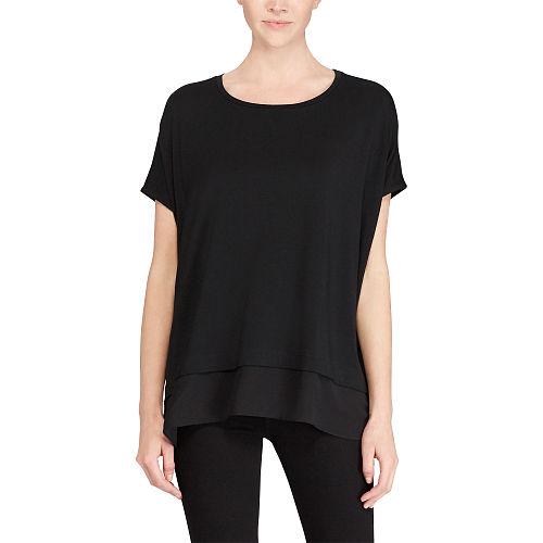 Ralph Lauren Lauren Sheer-panel Jersey Top