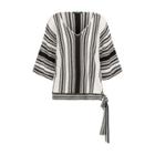 Ralph Lauren Linen-blend Flutter-sleeve Top Mascarpone Cream/polo Bla