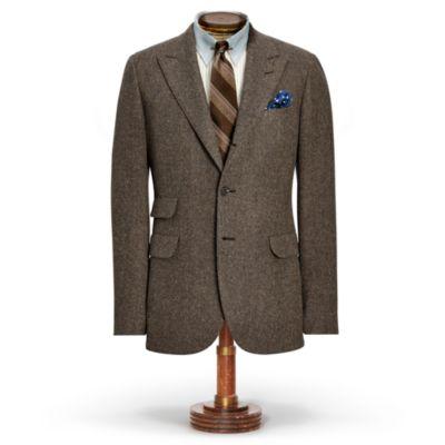 Ralph Lauren Herringbone Suit Jacket Brown