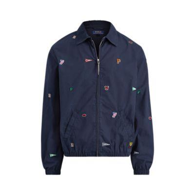 Ralph Lauren Bayport Cotton Windbreaker Aviator Navy W/ Emb