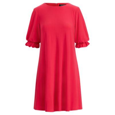 Ralph Lauren Ruffle-sleeve Dress Pink Poppy