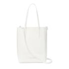 Ralph Lauren Tumbled Calf Mini Modern Tote White