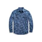 Ralph Lauren Classic Fit Chambray Workshirt 2572 Indigo Camo