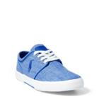 Ralph Lauren Faxon Chambray Low-top Sneaker Faded Blue