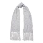 Ralph Lauren Honeycomb Wool-blend Scarf Fawn Grey Hthr