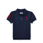 Ralph Lauren Cotton Mesh Polo Shirt Newport Navy 9m