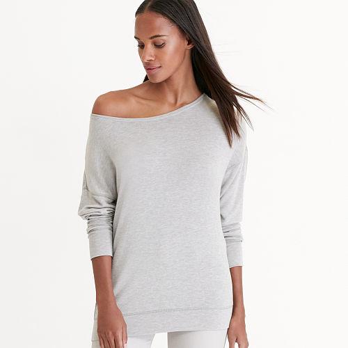 Ralph Lauren Lauren Relaxed Jersey Top Platinum Heather