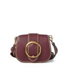 Ralph Lauren Pebbled Leather Lennox Bag Wine