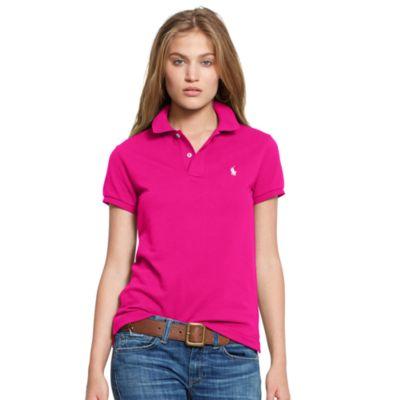 Ralph Lauren Classic Fit-short Sleeve-knit Red Rasperry