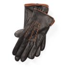 Ralph Lauren Lauren Whipstitched Leather Gloves Black/vintage Vachetta