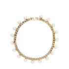 Ralph Lauren Crystal-pearl Chain Necklace Gold/pearl