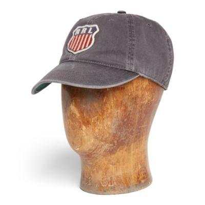 Ralph Lauren Twill Rrl Ball Cap Charcoal Black