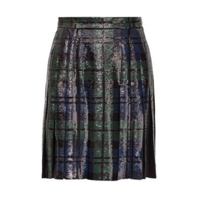 Ralph Lauren Abby Sequined Silk Skirt Black