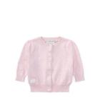 Ralph Lauren Dotted Cotton Cardigan Hint Of Pink 12m