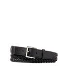 Ralph Lauren Braided Vachetta Leather Belt Black