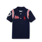 Ralph Lauren Cotton Mesh Baseball Shirt French Navy 6m