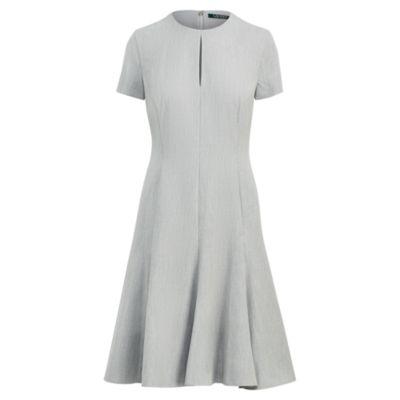 Ralph Lauren Keyhole Fit-and-flare Dress Sterling Grey Heather