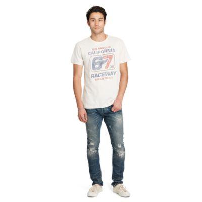 Ralph Lauren Cotton Jersey Graphic Tee Antique Cream