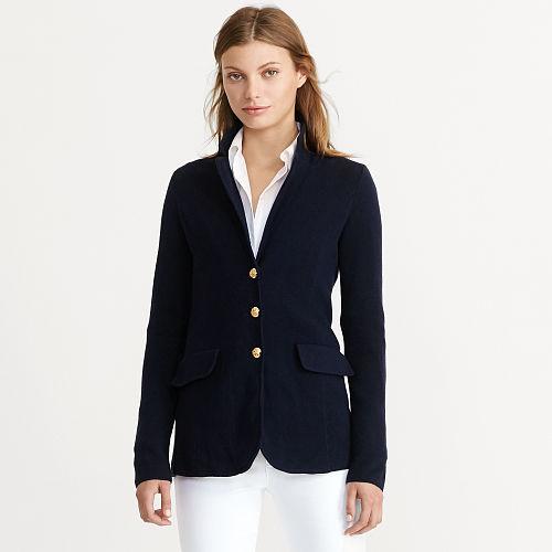 Ralph Lauren Lauren Knit Sweater Blazer Navy