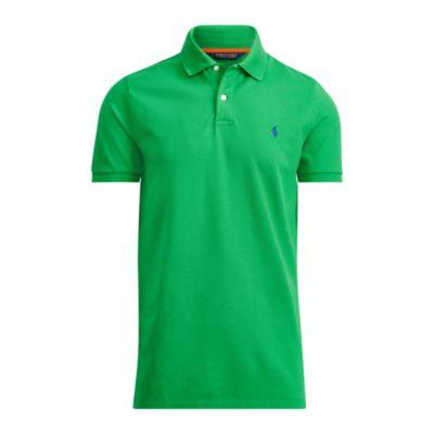 Ralph Lauren Custom Fit Stretch Mesh Polo Preppy Green