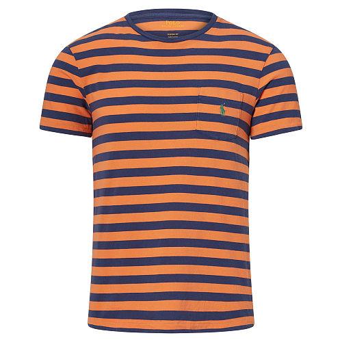 Polo Ralph Lauren Cotton Jersey Pocket T-shirt May Orange/observer Blue