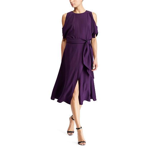 Ralph Lauren Lauren Cold-shoulder Georgette Dress