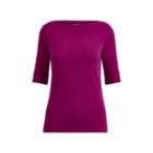 Ralph Lauren Stretch Cotton Boatneck Top Berry Jam Mp