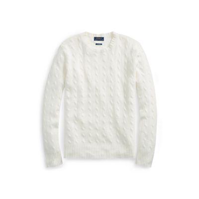 Ralph Lauren Cable-knit Cashmere Sweater Collection Cream