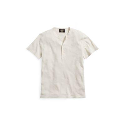 Ralph Lauren Waffle-knit Cotton Henley Paper White