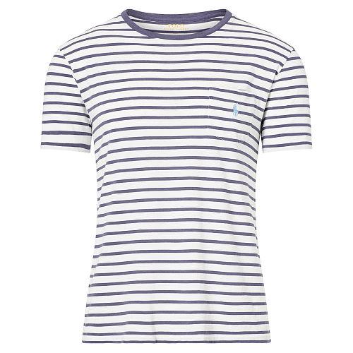 Polo Ralph Lauren Cotton Jersey Pocket T-shirt White/observer Blue